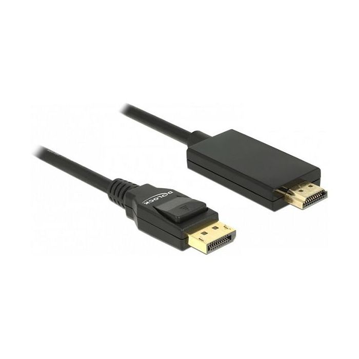 DeLOCK Cable 85319 DisplayPort 1.2 a HDMI Pasivo 5m, Macho a Macho, Negro, Resolución 4K UHD (3840x2160) 0 DeLOCK Cable 85319 DisplayPort 1.2 a HDMI Pasivo 5m, Macho a Macho, Negro, Resolución 4K UHD (3840x2160) 0