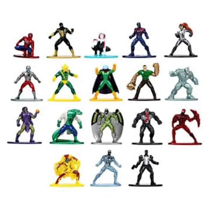 Simba Dickie Group JAD4006333080340 Box Set Spiderman - 18 Figuras de Metal de 4 cm - Personajes del Universo Spiderman 3 Simba Dickie Group JAD4006333080340 Box Set Spiderman - 18 Figuras de Metal de 4 cm - Personajes del Universo Spiderman 3