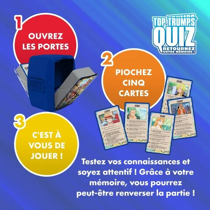 Winning Moves One Piece Quiz - Juego de preguntas ilustrado sobre el universo One Piece con 500 preguntas 3