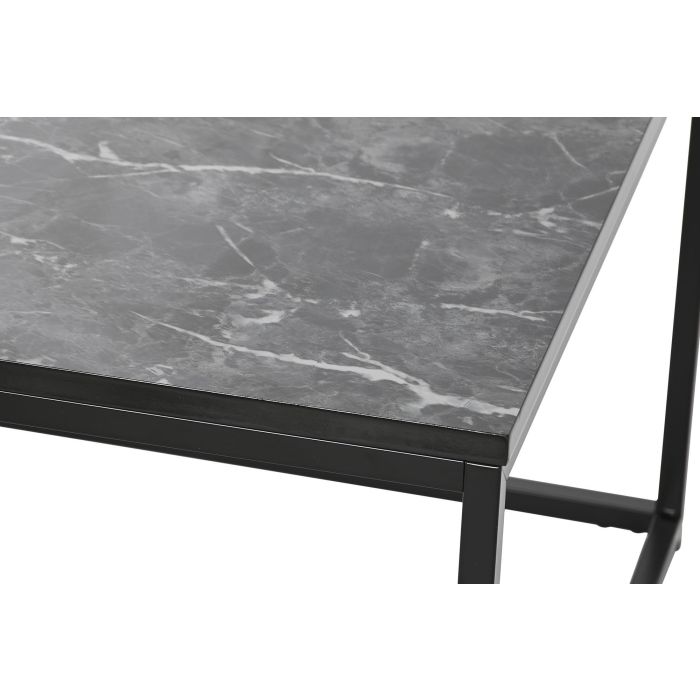 DKD Home Decor Mesa Centro Moderno Negro MDF y Metal 100 x 60 x 40 cm 2