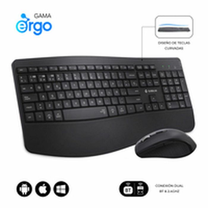 Teclado y Ratón Subblim SUBKBC-DCOPW2 Negro 19 Teclado y Ratón Subblim SUBKBC-DCOPW2 Negro 19