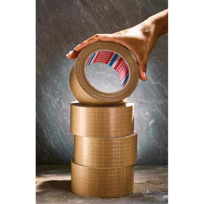 Tesa Cinta Papel con Filamentos Marrón Reforzado Fibra Vidrio 50mm x 25m 60013-00000-00 3
