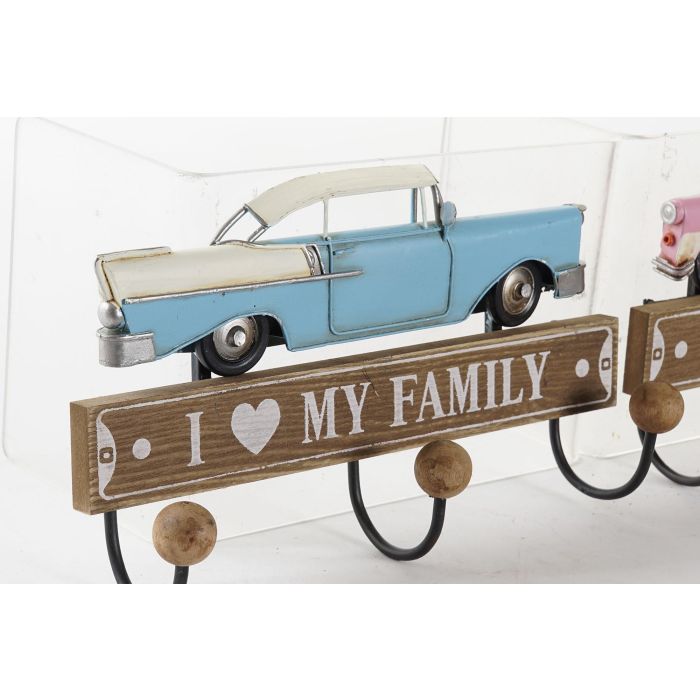 Perchero Pared Vintage DKD Home Decor Azul Rosa 8 x 17 x 29 cm (3 Unidades) 1 Perchero Pared Vintage DKD Home Decor Azul Rosa 8 x 17 x 29 cm (3 Unidades) 1