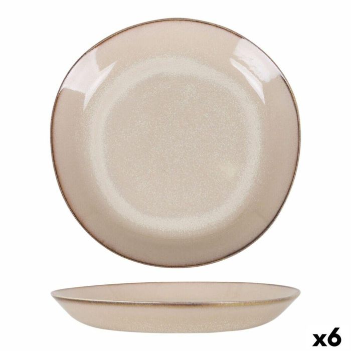 Plato Hondo Duomo Beige Ø 23 cm (6 Unidades) Plato Hondo Duomo Beige Ø 23 cm (6 Unidades)