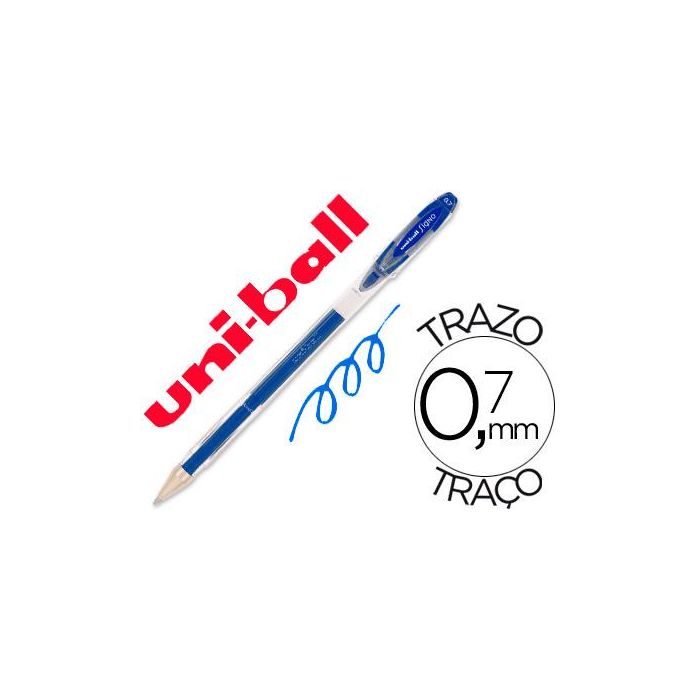 Boligrafo Uni-Ball Roller Um-120 Signo 0,7 mm Tinta Gel Color Azul 12 unidades