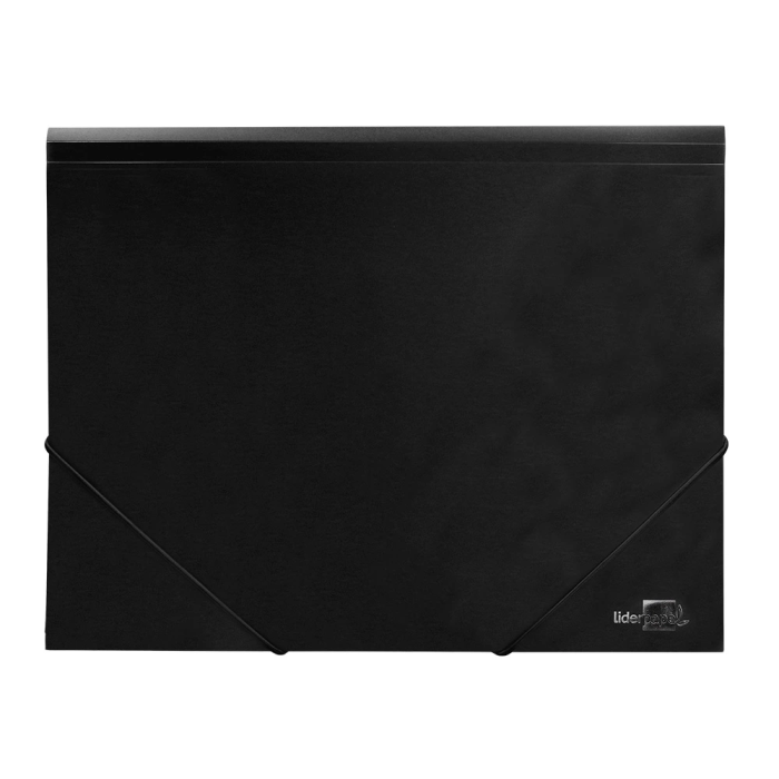 Liderpapel Carpeta Tres Solapas Polipropileno DIN A4 Color Negro Opaco 1