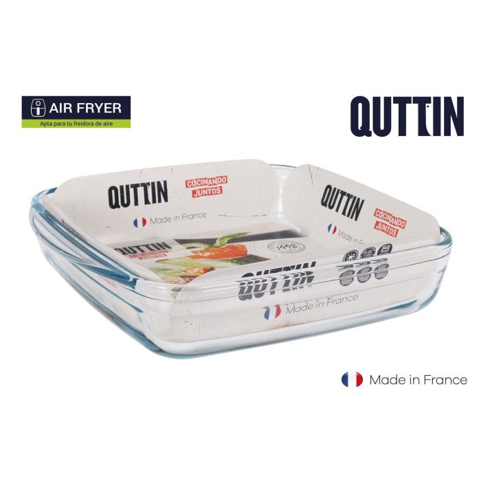 Quttin Fuente Vidrio Cuadrada 25 x 22 cm 1.6L (6 Unidades) Quttin Fuente Vidrio Cuadrada 25 x 22 cm 1.6L (6 Unidades)