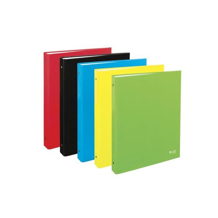 Carpeta De Anillas Carchivo Luz Carton Plastificado Brillo A4 4 An. 40Mm Surtido (Set de 8)