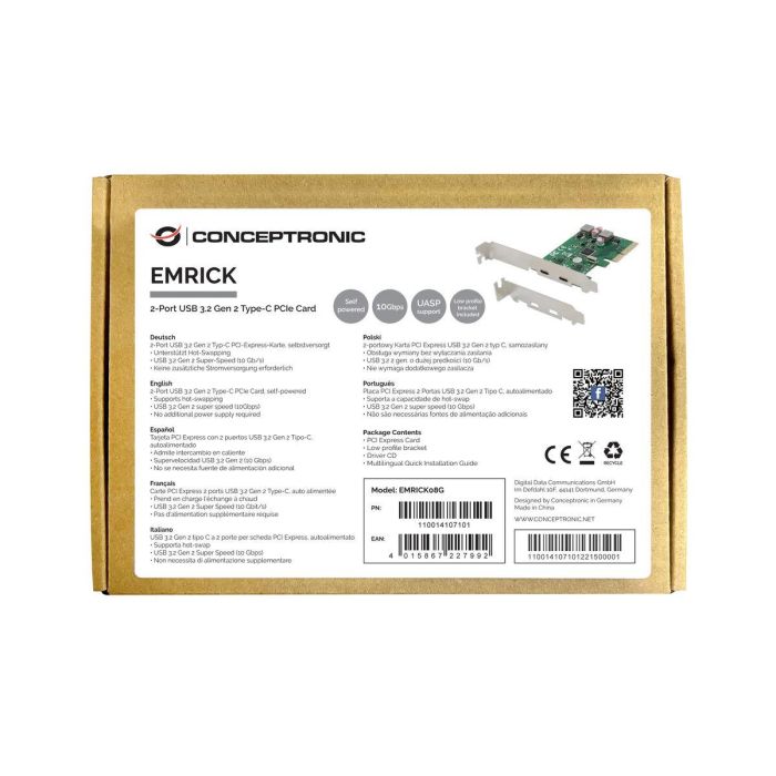 Tarjeta PCI Conceptronic 110014107101 1 Tarjeta PCI Conceptronic 110014107101 1