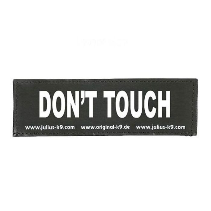 Etiquetas para arnés Julius K9 DON'T TOUCH L Blanco Negro (2 Unidades) Etiquetas para arnés Julius K9 DON'T TOUCH L Blanco Negro (2 Unidades)