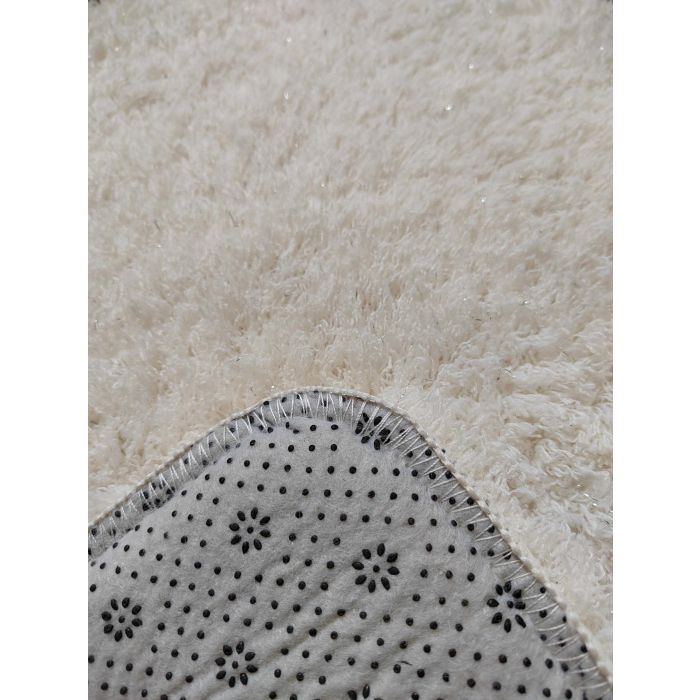 DKD Home Decor Alfombra Marfil Plateado Poliester 240 x 3 x 60 cm 1