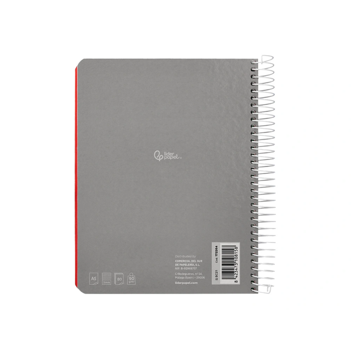 Liderpapel Cuaderno Espiral A5 Micro Witty Tapa Dura 120 Hojas 90gr Rayas Horizontales 8mm Colores Surtidos 3