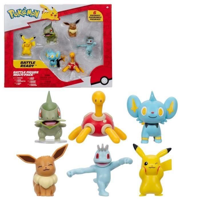 Pack 6 Figuras Pokémon - BANDAI - JW3614 - 5 cm - Batallas Pokémon Pack 6 Figuras Pokémon - BANDAI - JW3614 - 5 cm - Batallas Pokémon
