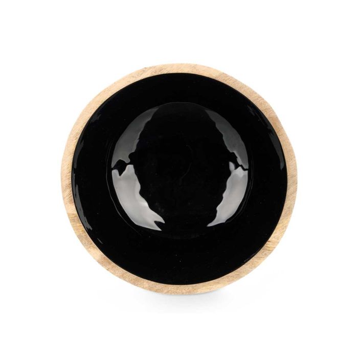 Bol de madera mango negro 24 cm - Giftdecor (6 Unidades) 2 Bol de madera mango negro 24 cm - Giftdecor (6 Unidades) 2