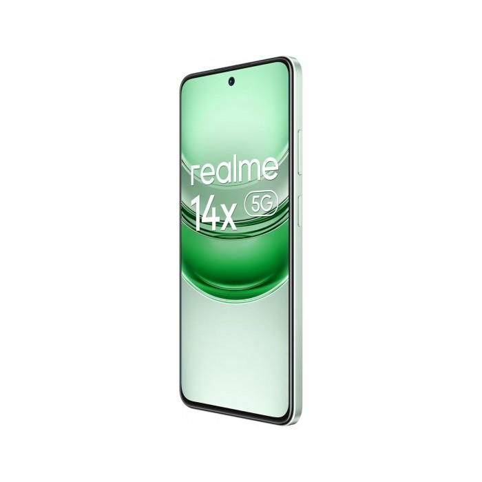 Realme 14X Smartphone 5G - 6.67" Pantalla 120Hz, 8GB RAM + 256GB, Cámara 50MP, Batería 5000mAh, Procesador Dimensity 6300, Color Peridot Green