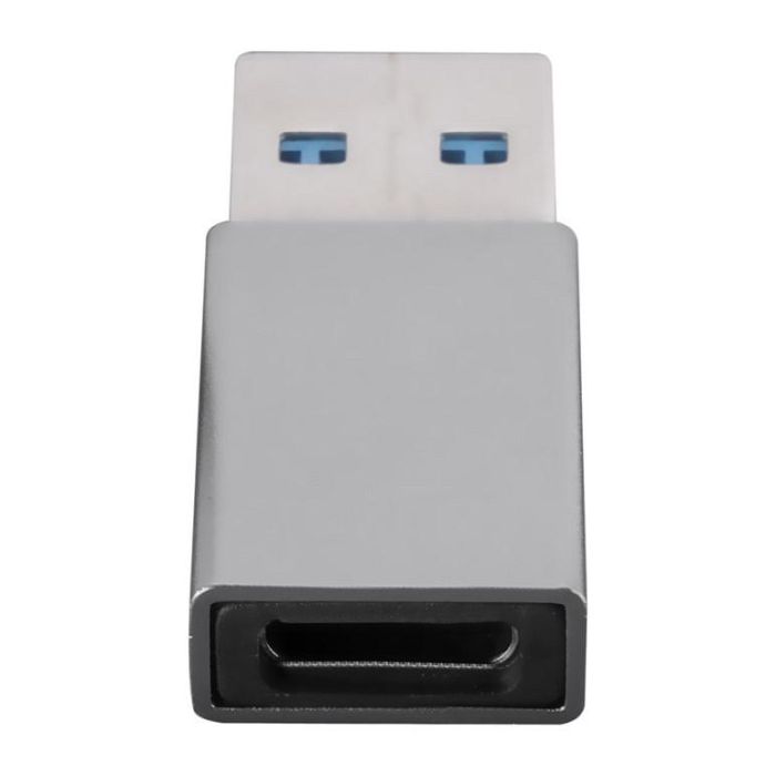 4smarts Adaptador USB-A 3.0 a USB-C 540275 (2 Piezas) Gris, Velocidad 5 Gbit/s, Bidireccional, Plug and Play 3