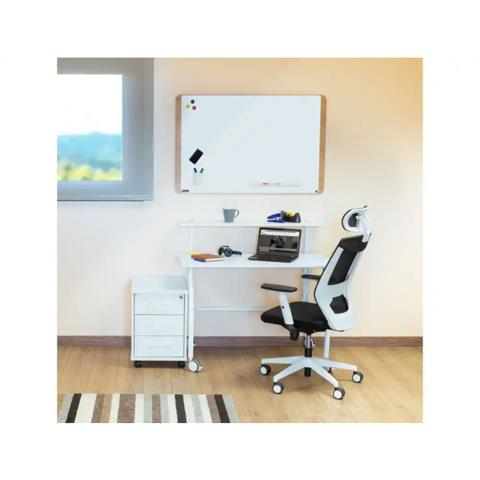 Rocada Silla de Oficina con Brazos Regulables, Respaldo Malla y Tapizado Ignífugo, Color Negro 5