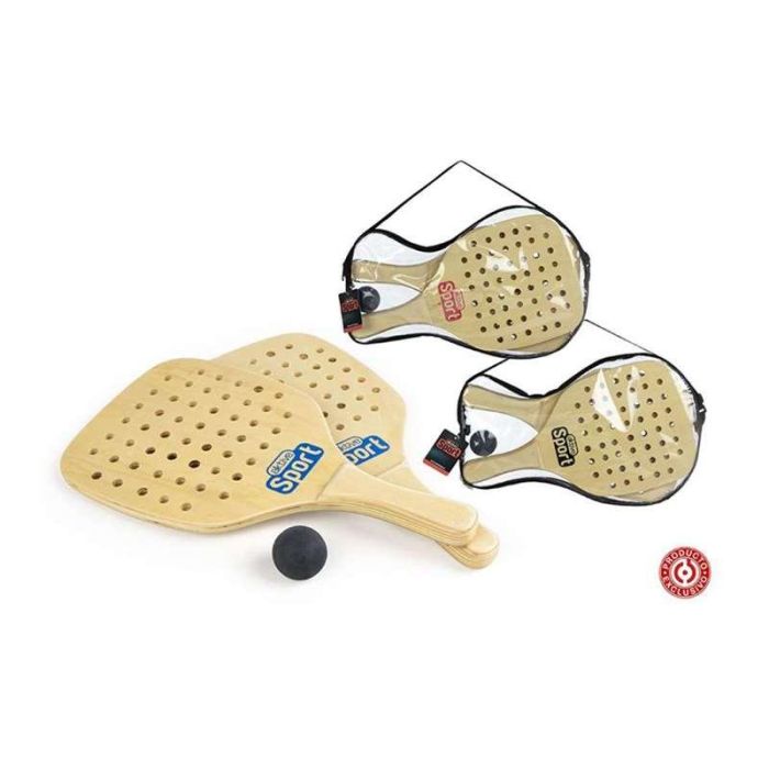 Palas playa madera 22x1x39 cm con funda aktive sport - modelos surtidos 5 Palas playa madera 22x1x39 cm con funda aktive sport - modelos surtidos 5