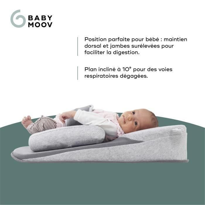 Babymoov Cosydream (+) Soporte para dormir bebé con plano inclinado 15°, antirreflujo, reposacabezas y soporte ergonómico espalda y piernas. 2