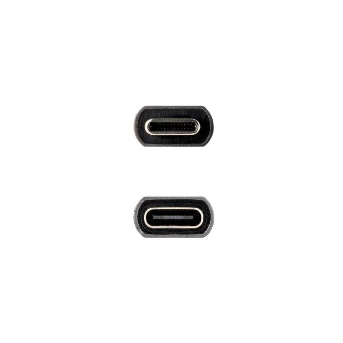 NANOCABLE Cable Prolongador USB-C 3.2 Gen2x2 20Gbps 3A, 4K/60Hz, USB-C/M-USB-C/H, Negro, 1 m 3