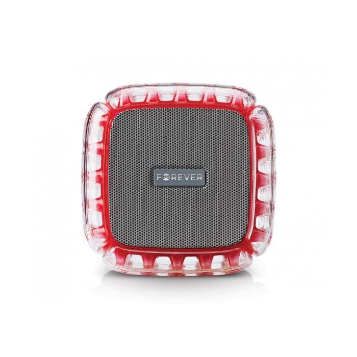 Forever Altavoz Bluetooth BS-700 Red, Bluetooth 5.0 TWS, IPX6 Impermeable, Luz RGB 1