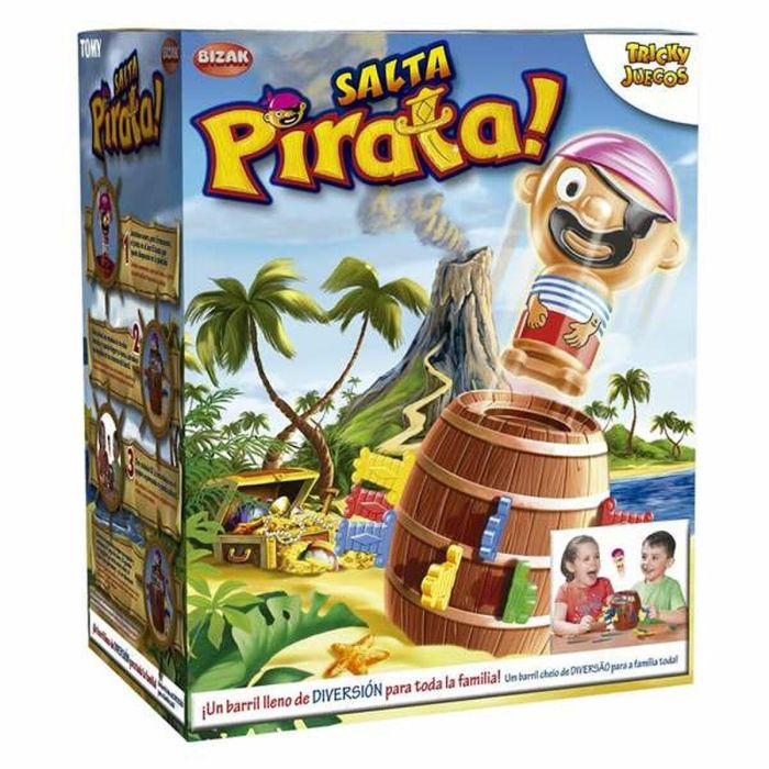 Bizak Tricky Salta Pirata - Clásico Juego de Habilidad Pop-up con 1 Pirata, 1 Barril, 24 Espadas, para Niños +3 Años 0 Bizak Tricky Salta Pirata - Clásico Juego de Habilidad Pop-up con 1 Pirata, 1 Barril, 24 Espadas, para Niños +3 Años 0