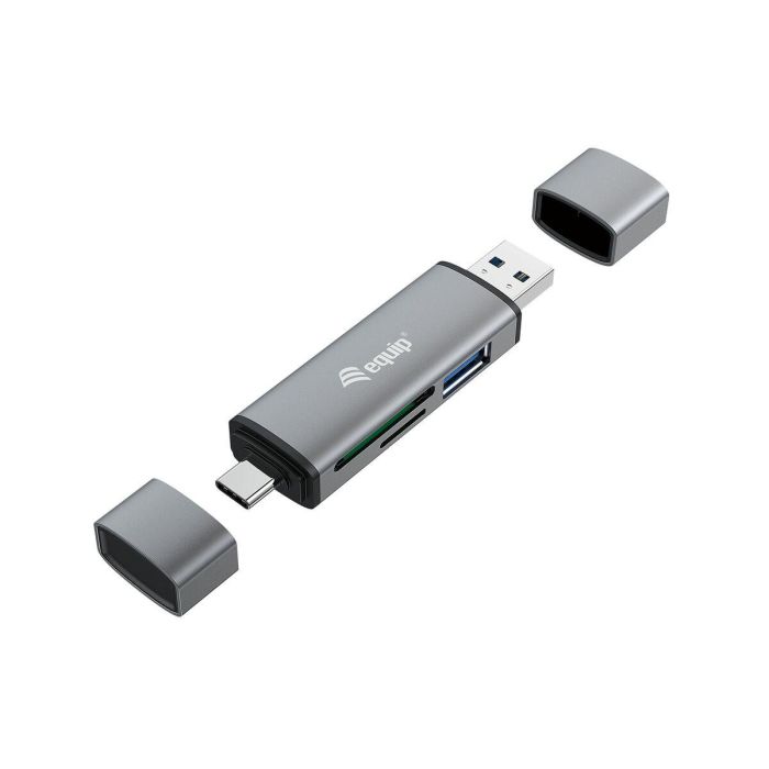 EQUIP LECTOR DE TARJETAS EXTERNO USB 3.0 DOBLE CONEXION USB & USB-C OTG 4 EQUIP LECTOR DE TARJETAS EXTERNO USB 3.0 DOBLE CONEXION USB & USB-C OTG 4