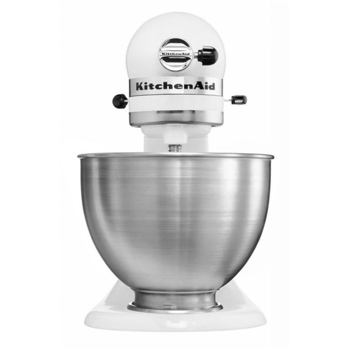 Kitchenaid 5K45SS EWH Robot Classic Blanco - Robot de Cocina de 4,28 Litros con Acción Planetaria 6 Kitchenaid 5K45SS EWH Robot Classic Blanco - Robot de Cocina de 4,28 Litros con Acción Planetaria 6
