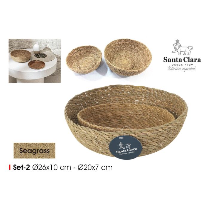 Inde Set de 2 Cestas Staclaracies Santa Clara, Dimensiones: 26 cm x 10 cm x 26 cm y 20 cm x 7 cm (4 Unidades) 0 Inde Set de 2 Cestas Staclaracies Santa Clara, Dimensiones: 26 cm x 10 cm x 26 cm y 20 cm x 7 cm (4 Unidades) 0