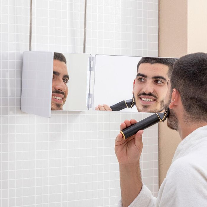 Espejo para baño con luz LED y visión 360º InnovaGoods 12 Espejo para baño con luz LED y visión 360º InnovaGoods 12