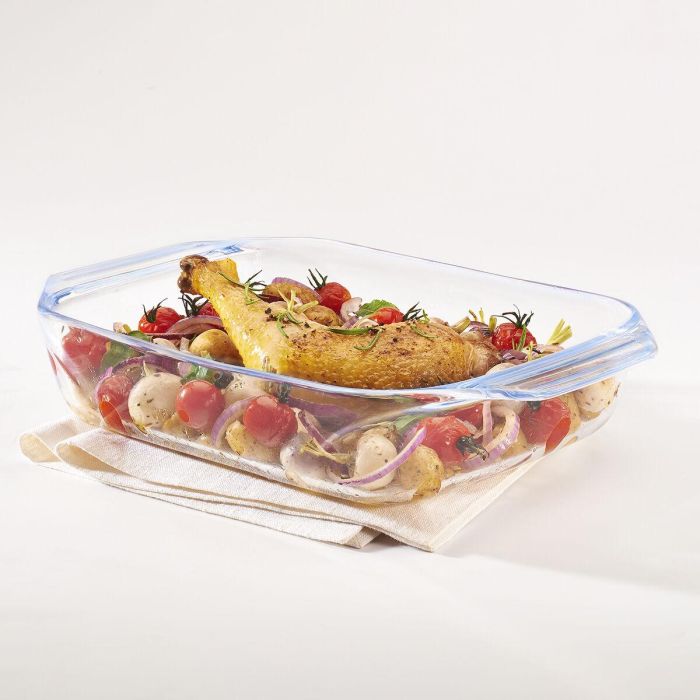 Fuente para Horno Pyrex Irresistible Transparente Vidrio Rectangular 35 x 23,1 x 6,5 cm (6 Unidades) 2