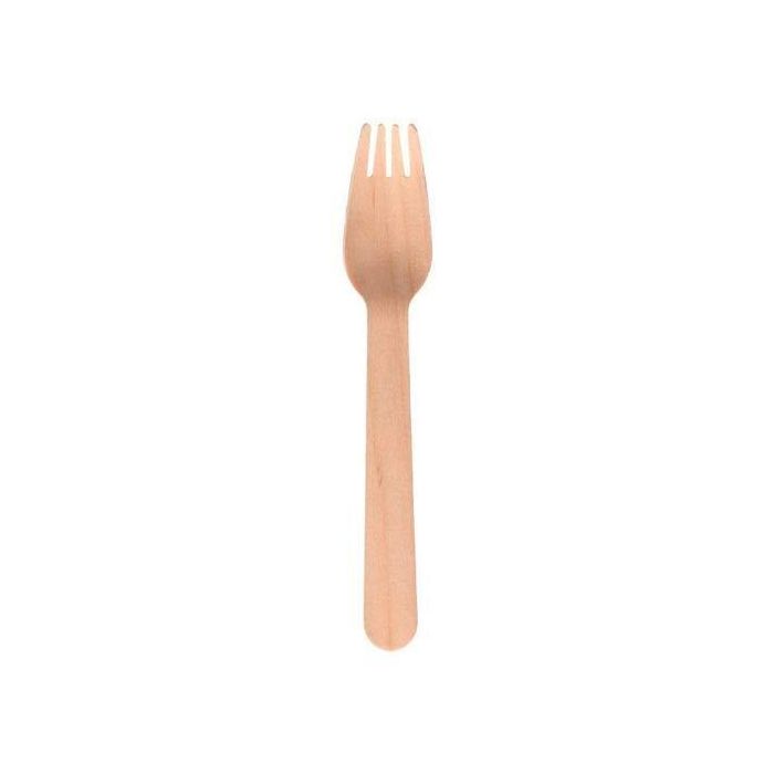 Tenedor Madera 16 cm Marrón -100U- Tenedor Madera 16 cm Marrón -100U-