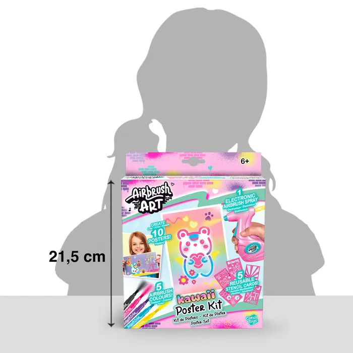 Canal Toys AIR 015 Kit de Creación de Carteles con Aerógrafo Electrónico, Plantillas y Rotuladores 5