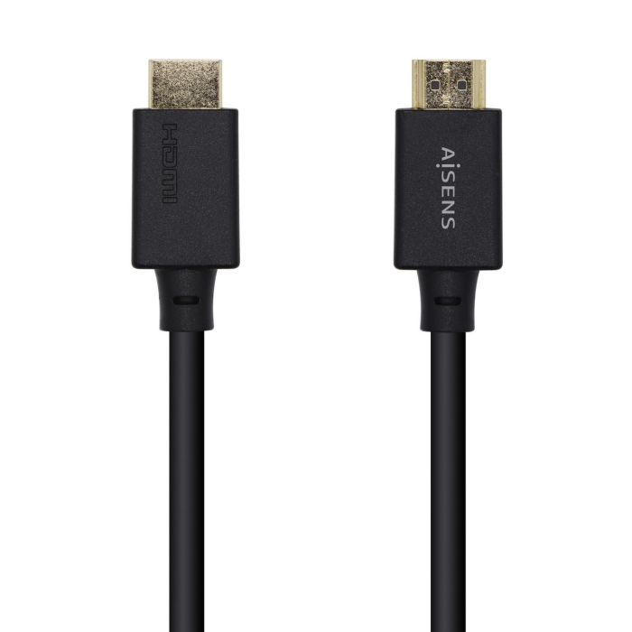 AISENS - CABLE HDMI V2.1 ULTRA ALTA VELOCIDAD / HEC CERTIFICADO 8K@60HZ 48GBPS, A/M-A/M, NEGRO, 1.5M