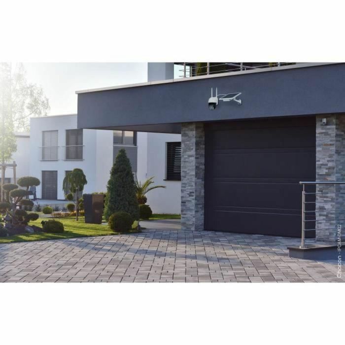 Chacon 2-IPCAM-DM02 Cámara de Exterior con Panel Solar WiFi para Vigilancia del Hogar Compatible con Google Home y Amazon Alexa 2