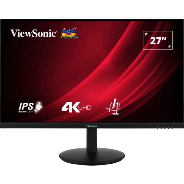 ViewSonic VG2708-4K Monitor 27" 4K UHD IPS HDR10 4ms 60Hz con 2xHDMI DP y ajuste de altura Pivot Negro