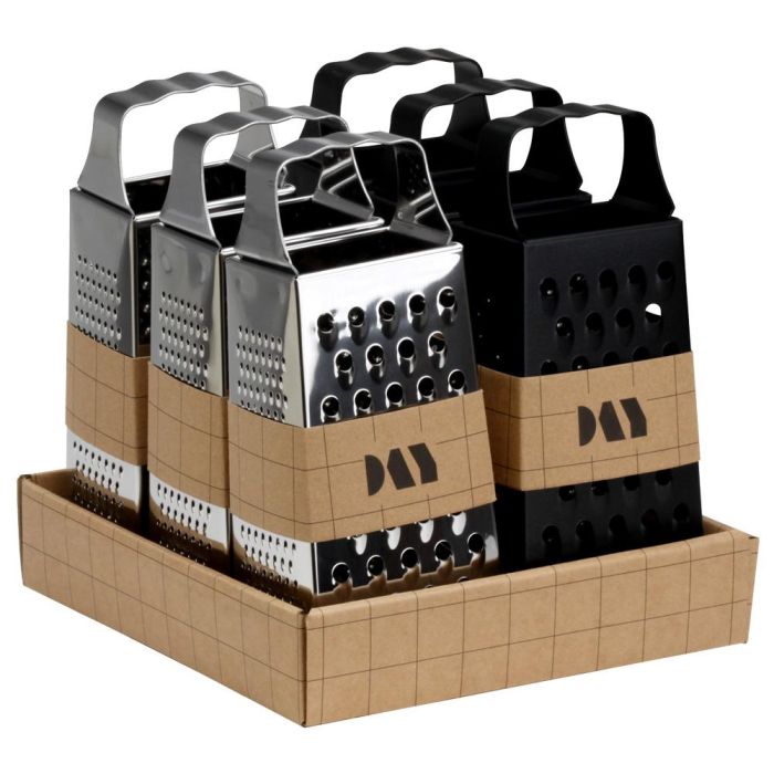 Day Rallador de Cocina 4 Caras, Acero Inoxidable, Antiadherente, Altura 23.5 cm 3