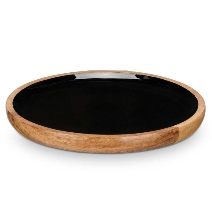 Plato 25 Cm Madera Mango Negro Giftdecor (12 Unidades) 1 Plato 25 Cm Madera Mango Negro Giftdecor (12 Unidades) 1