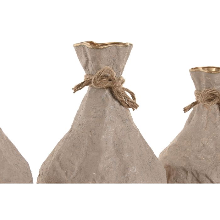 Jarron Scandi DKD Home Decor Beige 23 x 35 x 23 cm Set de 3 (2 Unidades) 1 Jarron Scandi DKD Home Decor Beige 23 x 35 x 23 cm Set de 3 (2 Unidades) 1