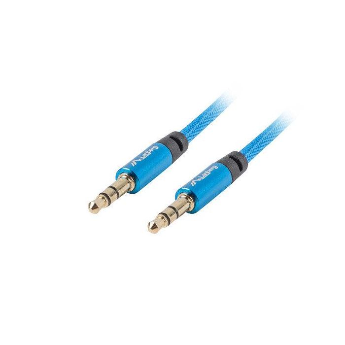 Lanberg CA-MJMJ-10CU-0020-BL Cable Minijack 3.5 mm Macho a Macho, 2 m, Azul 1