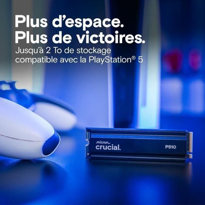 CRUCIAL - P510 - SSD interno - 1 TB - PCIe Gen4 NVMe M.2 - Con disipador - Velocidad de lectura hasta 1100 MB/s - CT1000P510SSD5 3 CRUCIAL - P510 - SSD interno - 1 TB - PCIe Gen4 NVMe M.2 - Con disipador - Velocidad de lectura hasta 1100 MB/s - CT1000P510SSD5 3