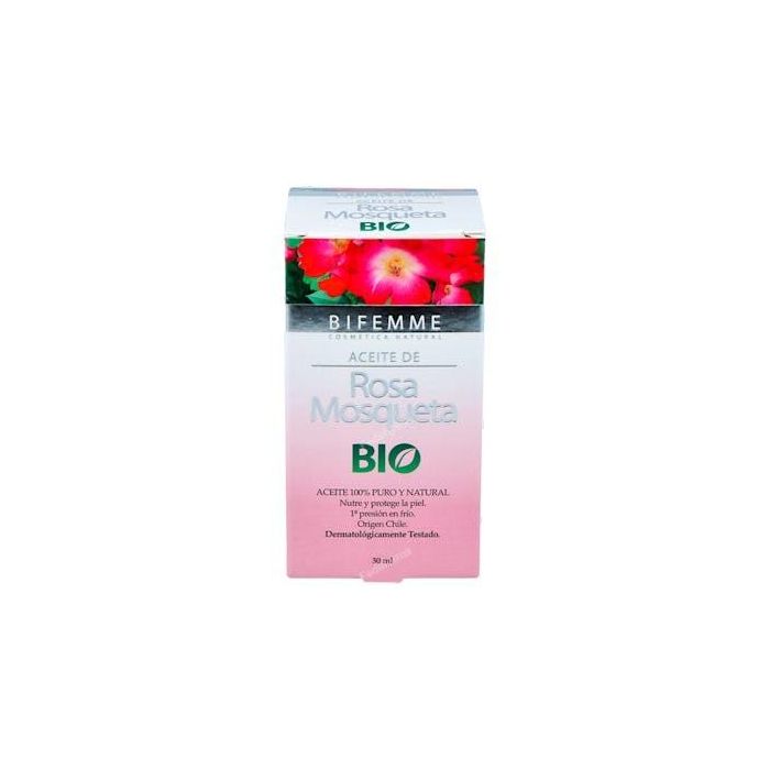 Bifemme Aceite de Rosa Mosqueta Bio 30ml para Cicatrices, Manchas y Antienvejecimiento Cutáneo