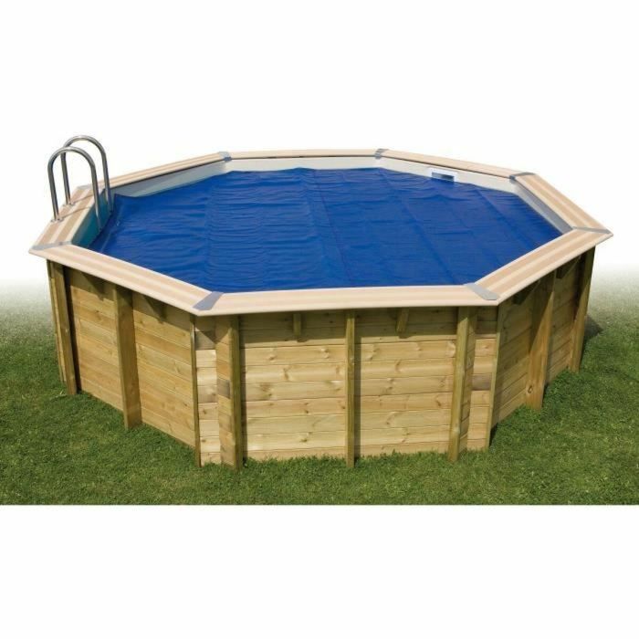 Ubbink AUC8711465042505 Cubierta de Burbujas para Piscina de Madera Rectangular 250x450 cm Azul 400 micras