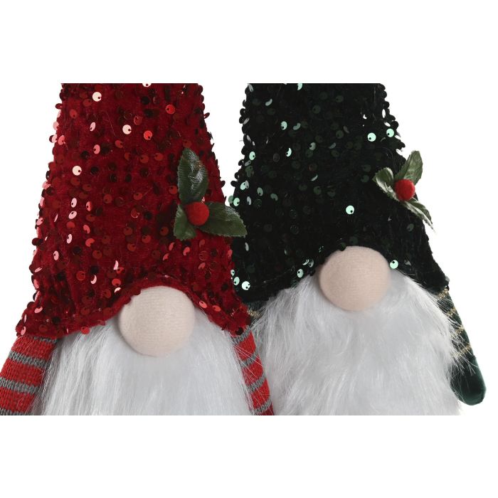 Figura Navidad Tradicional DKD Home Decor Verde Rojo 13 x 47 x 17 cm (4 Unidades) 1