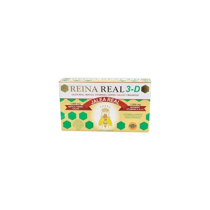 ROBIS Jalea Real 3 Edad con Vitaminas C y E Antioxidante para Adultos Mayores, Suplemento de Bienestar, 20 ampollas