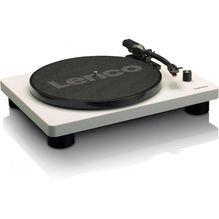 Lenco LS-50 Tocadiscos de tracción por correa Gris, 33 1/3, 45, 78 RPM, cartucho de cerámica estéreo, USB, amplificador integrado 3