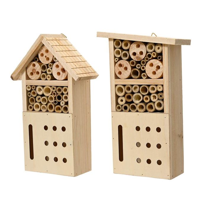 Decoris Hotel de insectos madera de pino FSC 100%, 18x9x27 cm, para jardín