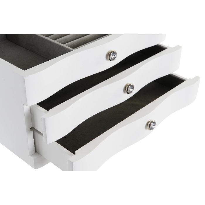 DKD Home Decor Joyero Romántico Blanco Gris 17 x 16 x 27 cm 3