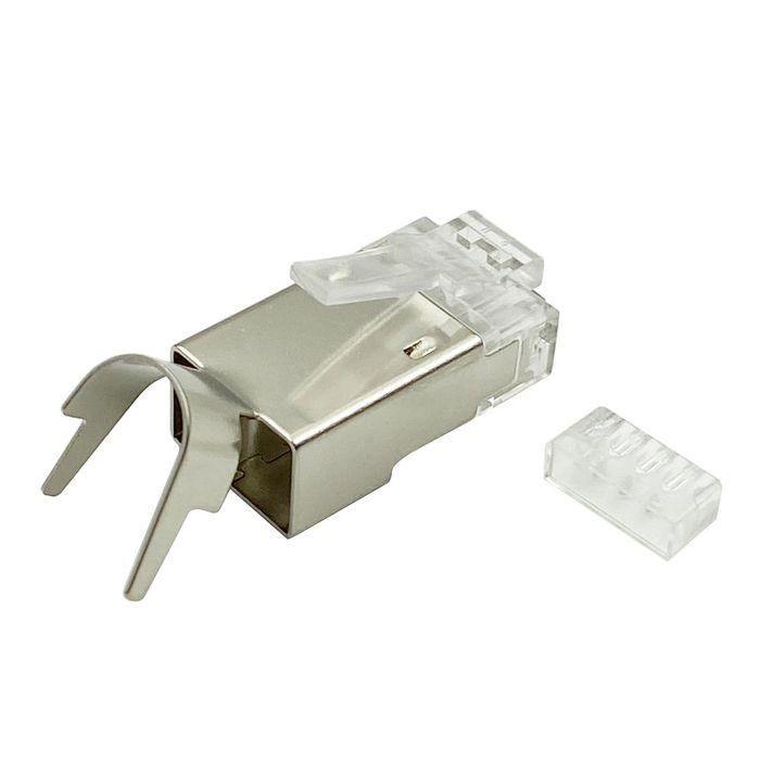 Lanview RJ45 STP plug Cat6a for AWG22-23 solid/stranded conductor 10 pcs. in a bag 1 Lanview RJ45 STP plug Cat6a for AWG22-23 solid/stranded conductor 10 pcs. in a bag 1