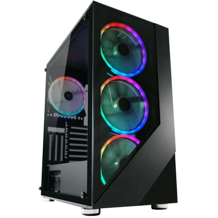 LC-Power Gaming 803B RGB - Caja Midi Torre ATX para PC, Negro
